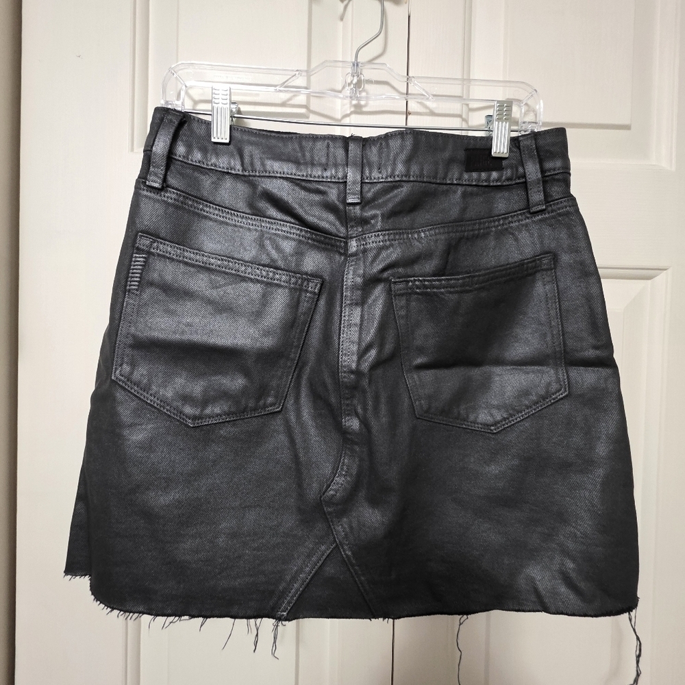 Paige Aideen Mini High Rise Cotton Metallic Skirt Size 29 - Picture 4 of 10